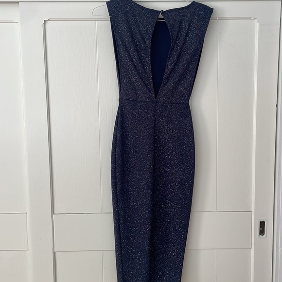 ASOS shiny midi party cocktail dress - Picture 3 of 4